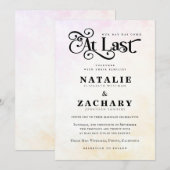 Invitation Élégant À Dernier Notre Jour Est Venu Mariage (Devant / Derrière)