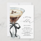Invitation Elegant A Tini Bit Older Espresso Martini Birthday (Devant)
