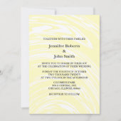 Invitation Elégant Abstrait jaune crème Mariage blanc ivoire (Devant)