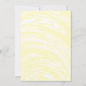 Invitation Elégant Abstrait jaune crème Mariage blanc ivoire (Dos)