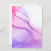Invitation Élégant Abstrait violet rose Mariage de trame or (Dos)