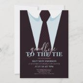 Invitation Élégant adieu amusant à la Cravate retraite mascul (Devant)