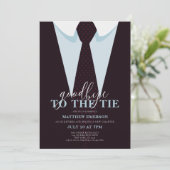 Invitation Élégant adieu amusant à la Cravate retraite mascul (Debout devant)