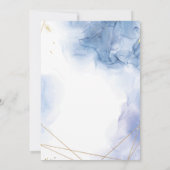 Invitation Élégant Agate Bleue mariage Enregistrez la Date (Dos)