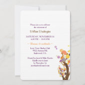 Invitation Élégant Aimer Arbres Purple Retraite Party (Dos)