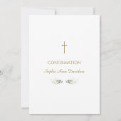 Invitation Elegant Airy Greenery Pink Floral Confirmation (Dos)