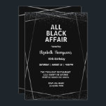 Invitation Elégant All Black Affair 40th Birthday Celebration<br><div class="desc">Voici notre Elegant chic All Black Affair 40th Birthday Celebration Invitation, une façon sophistiquée et élégante d'annoncer votre événement d'anniversaire. Conçu sur un thème noir épuré, cette invitation donne le ton d'une soirée glamour et mémorable. Les détails de l'événement sont élégamment affichés sous l'en-tête, avec une police intemporelle qui ajoute...</div>