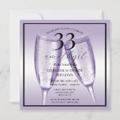 Invitation Élégant Amethyst 33e anniversaire de Mariage Photo (Dos)