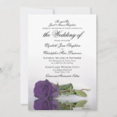 Invitation Élégant Améthyste Rose violet Mariage officiel (Devant)