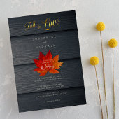 Invitation Élégant amour d'automne | Mariage de automne de sc