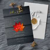 Invitation Élégant amour d'automne | Mariage de automne de sc