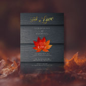 Invitation Élégant amour d'automne | Mariage de automne de sc