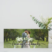 Invitation Élégant Amour et Merci Moderne | MERCI MARIAGE (Debout devant)