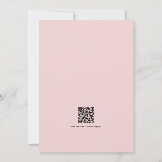 Invitation Élégant amour Fancy Fête des mariées florale QR Co (Dos)