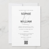 Invitation Élégant Ampersand minimaliste Mariage moderne (Dos)