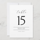 Invitation Elegant and Modern Minimalist Table Number Cards (Dos)