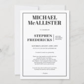 Invitation Elegant and Modern Wedding Groomsman Proposal Card (Dos)