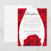 Invitation elegant and romantic red roses (Devant / Derrière)