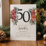 Invitation Élégant Anniversaire 50 ans Fleurs Orange et Rouge<br><div class="desc">Plongez dans le monde de l'élégance festive avec notre nouvelle gamme de cartons d'invitation pour anniversaire adulte. Élevant le niveau de sophistication, ces invitations sont ornées de superbes fleurs aquarelles dans une riche palette d'orange et de rouge. Ces modèles d'invitation, modernes mais intemporels, sont destinés à transformer votre soirée d'anniversaire...</div>