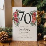 Invitation Élégant Anniversaire 70 ans Fleurs Orange et Rouge<br><div class="desc">Plongez dans le monde de l'élégance festive avec notre nouvelle gamme de cartons d'invitation pour anniversaire adulte. Élevant le niveau de sophistication, ces invitations sont ornées de fleurs aquarelles exquises dans une riche palette d'orange et de rouges. Ces modèles d'invitation, modernes mais intemporels, sont destinés à transformer votre soirée d'anniversaire...</div>