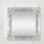 Invitation Élégant Anniversaire de Mariage de 25 Ans Argent e (Dos)
