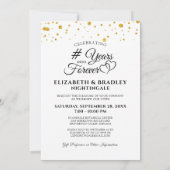 Invitation Élégant Anniversaire DES ANNÉES POUR TOUJOURS Reno (Dos)