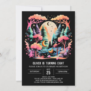 Invitation Élégant anniversaire en ligne de bois