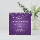 Invitation Élégant Anniversaire Mariage Sparkling Chaîne pour (Debout devant)