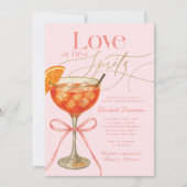 Invitation Elegant apéritif rose orangé à l'Aperol pour une d (Devant)