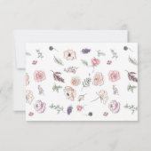 Invitation Élégant Appartement moderne Botanique Mariage vert (Dos)