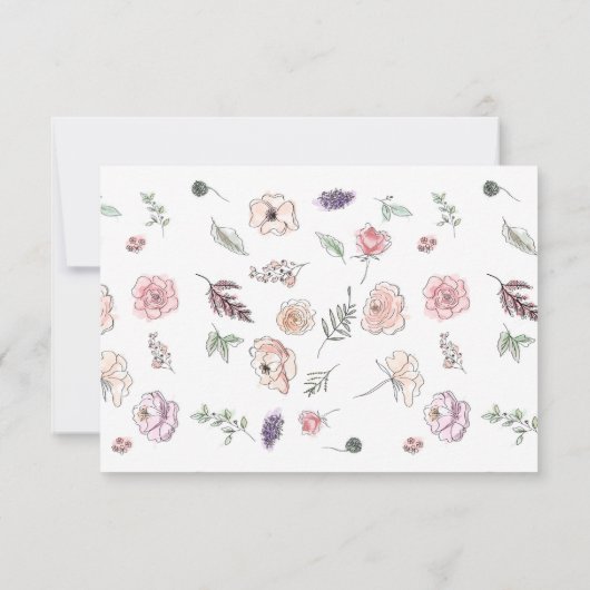 Invitation Élégant Appartement moderne Botanique Mariage vert (Dos)