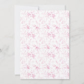 Invitation Elégant après-midi Tea Party Baby shower fille (Dos)