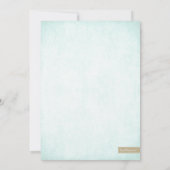 Invitation Elégant Aqua avec Parties scintillant d'or Dîner d (Dos)