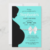 Invitation Elégant Aqua Glam Tiffany Baby shower à thème (Devant)