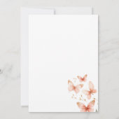 Invitation Elégant Aquarelle Baby shower papillon rose (Dos)