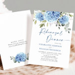 Invitation Elégant Aquarelle Bleu Hydrangée Dîner de répétiti<br><div class="desc">Pour plus de personnalisation,  cliquez sur le lien "customiser plus" et utilisez notre outil de conception pour modifier ce modèle. Si vous avez besoin d'aide ou d'articles correspondants,  veuillez me contacter.</div>