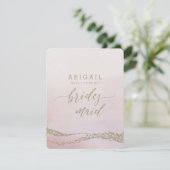 Invitation Elégant Aquarelle Blush Vous Serez Bridesmaid (Debout devant)