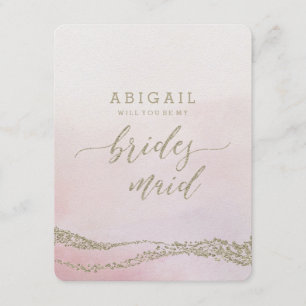 Invitation Elégant Aquarelle Blush Vous Serez Bridesmaid