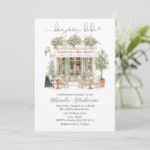 Invitation Elégant Aquarelle bonjoor Baby shower (Debout devant)