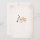 Invitation Elégant Aquarelle Citrus Fleurs roses Baby Show (Dos)