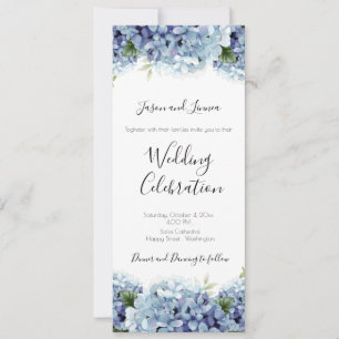 Invitation Élégant Aquarelle de Fleurs de Ne Pas Oublier