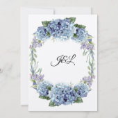 Invitation Élégant Aquarelle de Fleurs de Ne Pas Oublier (Dos)