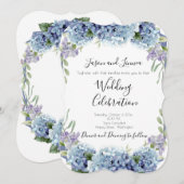 Invitation Élégant Aquarelle de Fleurs de Ne Pas Oublier (Devant / Derrière)