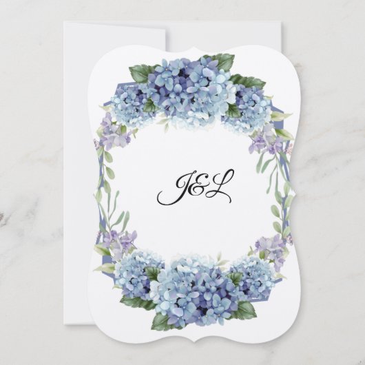 Invitation Élégant Aquarelle de Fleurs de Ne Pas Oublier (Dos)