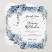 Invitation Élégant Aquarelle de Fleurs de Ne Pas Oublier (Devant / Derrière)