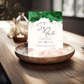 Invitation Elégant aquarelle Enregistrer le Mariage date