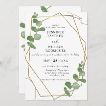 Elégant Aquarelle Eucalyptus Mariage Floral