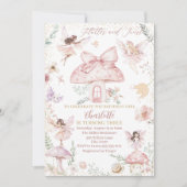 Invitation Elegant aquarelle Fairy fait trois ans (Devant)