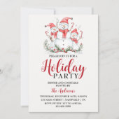 Invitation Elégant aquarelle Festive Festive Fête (Devant)