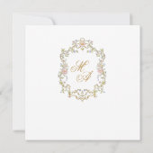 Invitation Elégant aquarelle Fleurs Rétro Baby shower cadre (Dos)